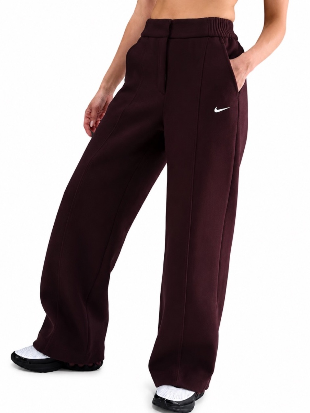 Nike Sportswear Heavy Fleece Tailored Trouser Pants Small HV5141-652 Burgundy